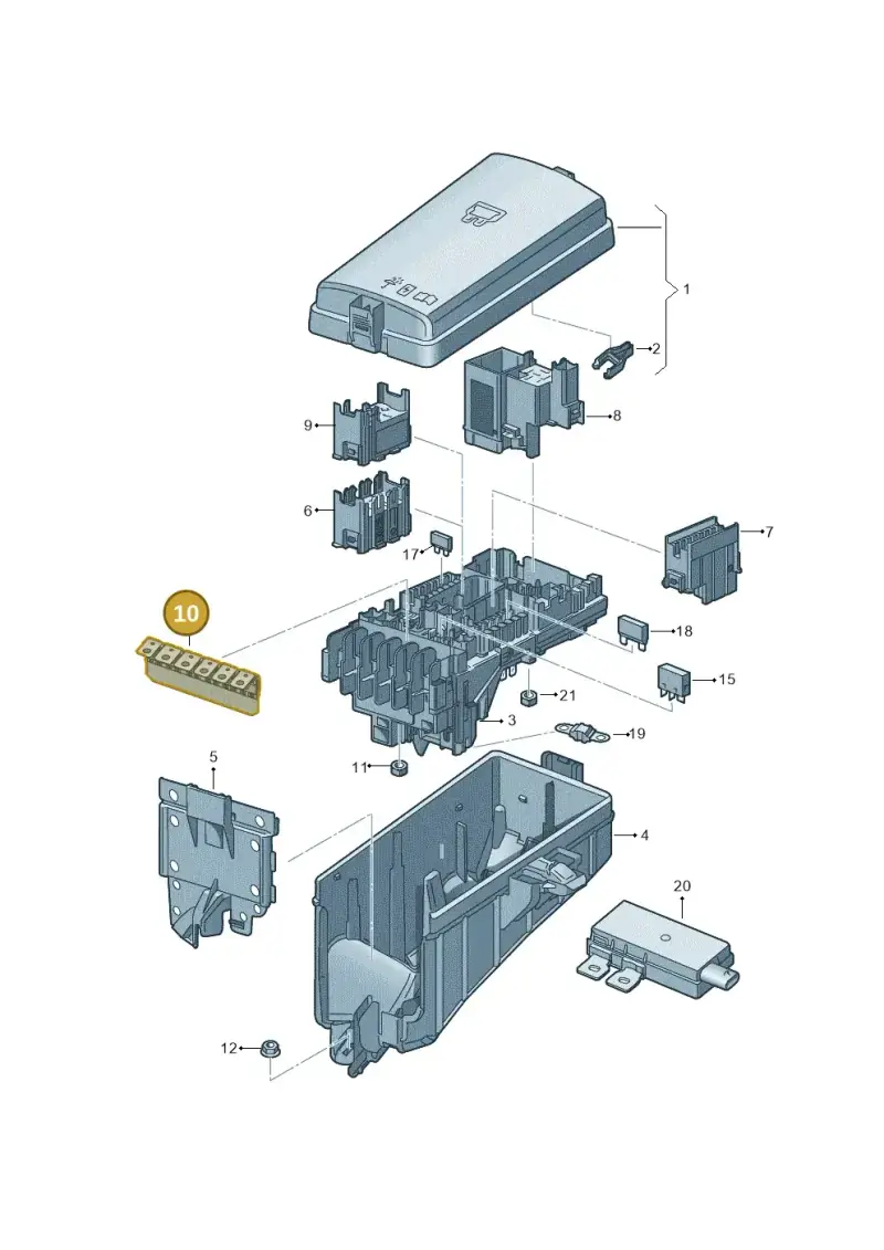 5Q0937629F — Volkswagen Golf 2.0 (2016-2020) diagram 827937020, position 10