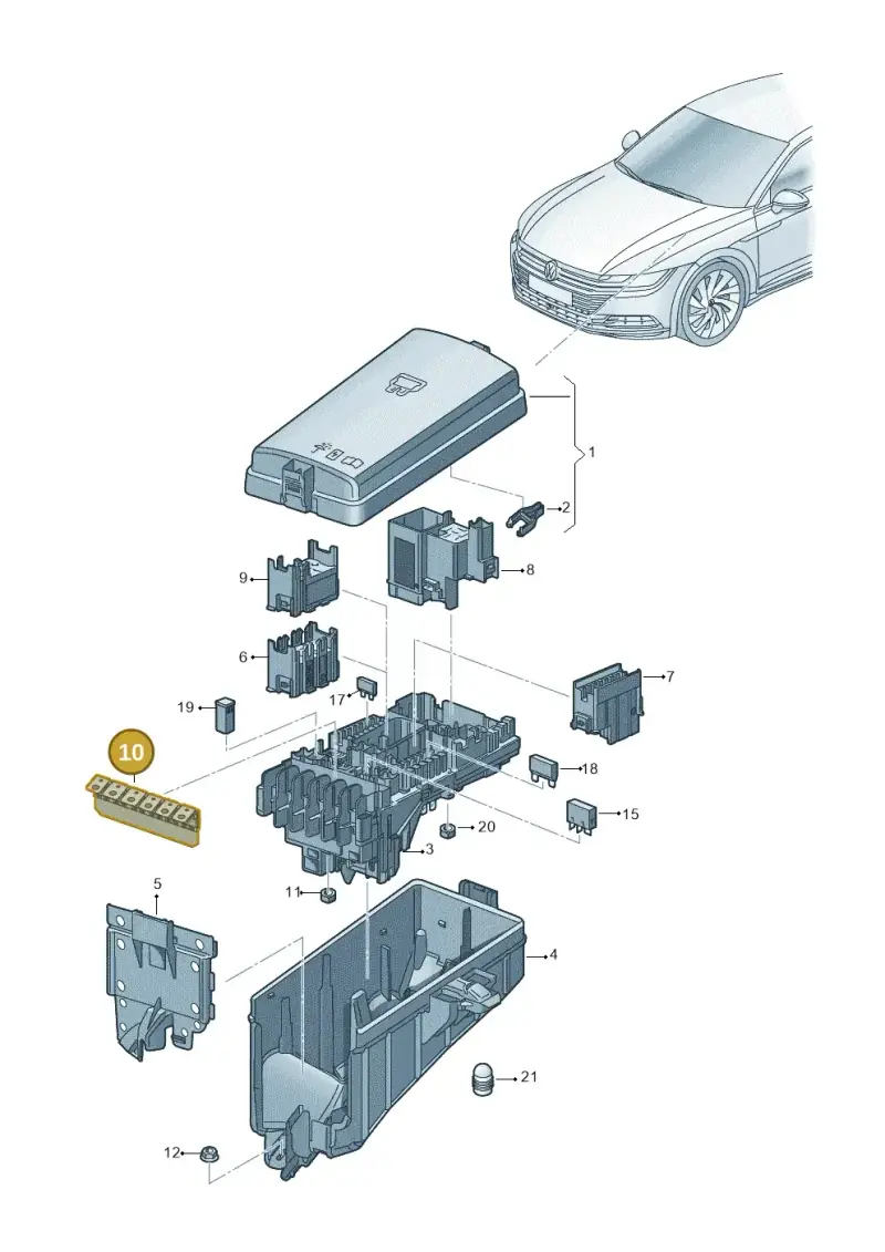 5Q0937629H — Volkswagen Arteon (2017-2023) diagram 828937100, position 10