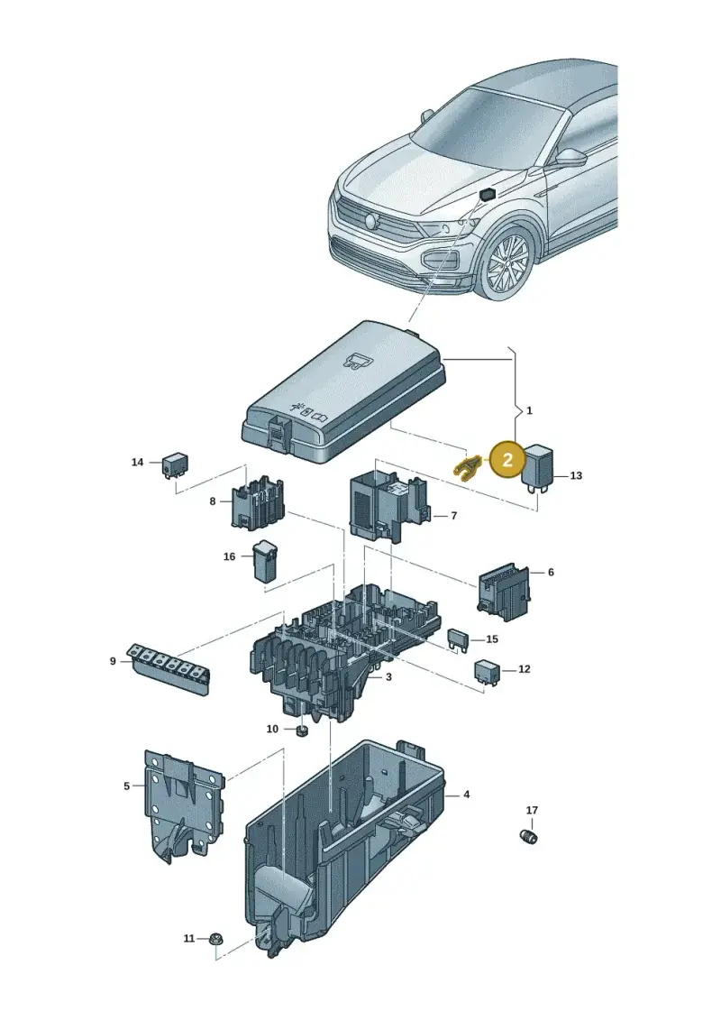 5Q0941802 — Volkswagen T-Roc convertible 1.5 (2019-2024) diagram 2gk937010, position 2
