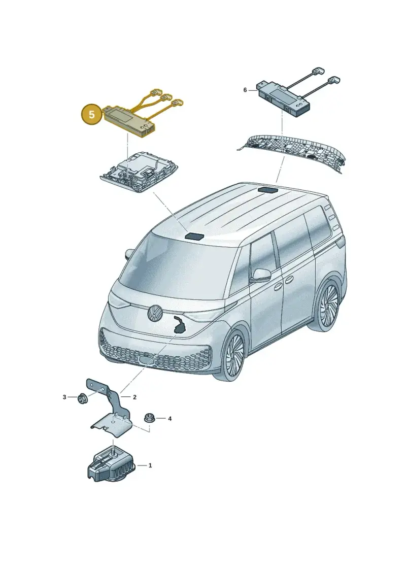 5Q0951172A — Volkswagen ID.Buzz (2022-) diagram 15a951020, position 5
