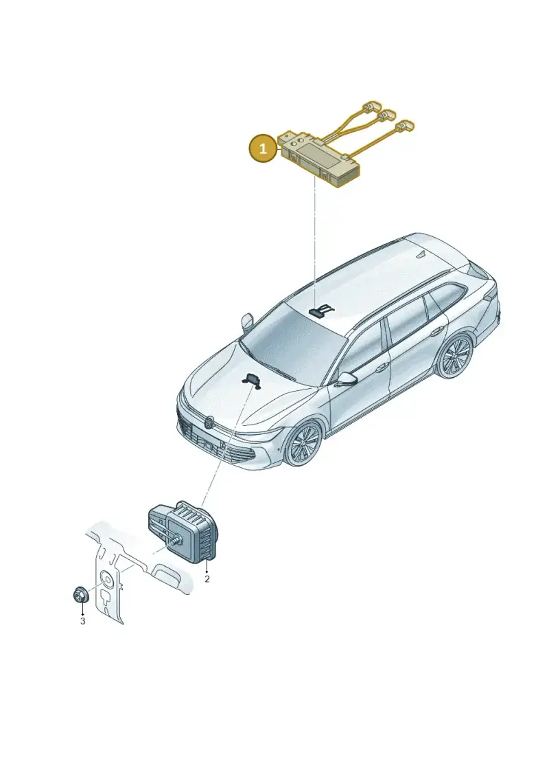 5Q0951172C — Volkswagen Passat estate (2023-) diagram 3j0951020, position 1