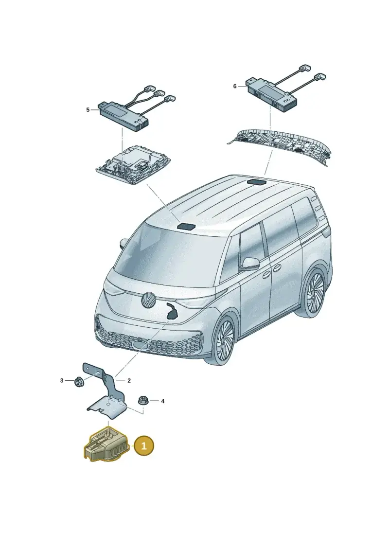 5Q0951605B — Volkswagen ID.Buzz (2022-) diagram 15a951020, position 1