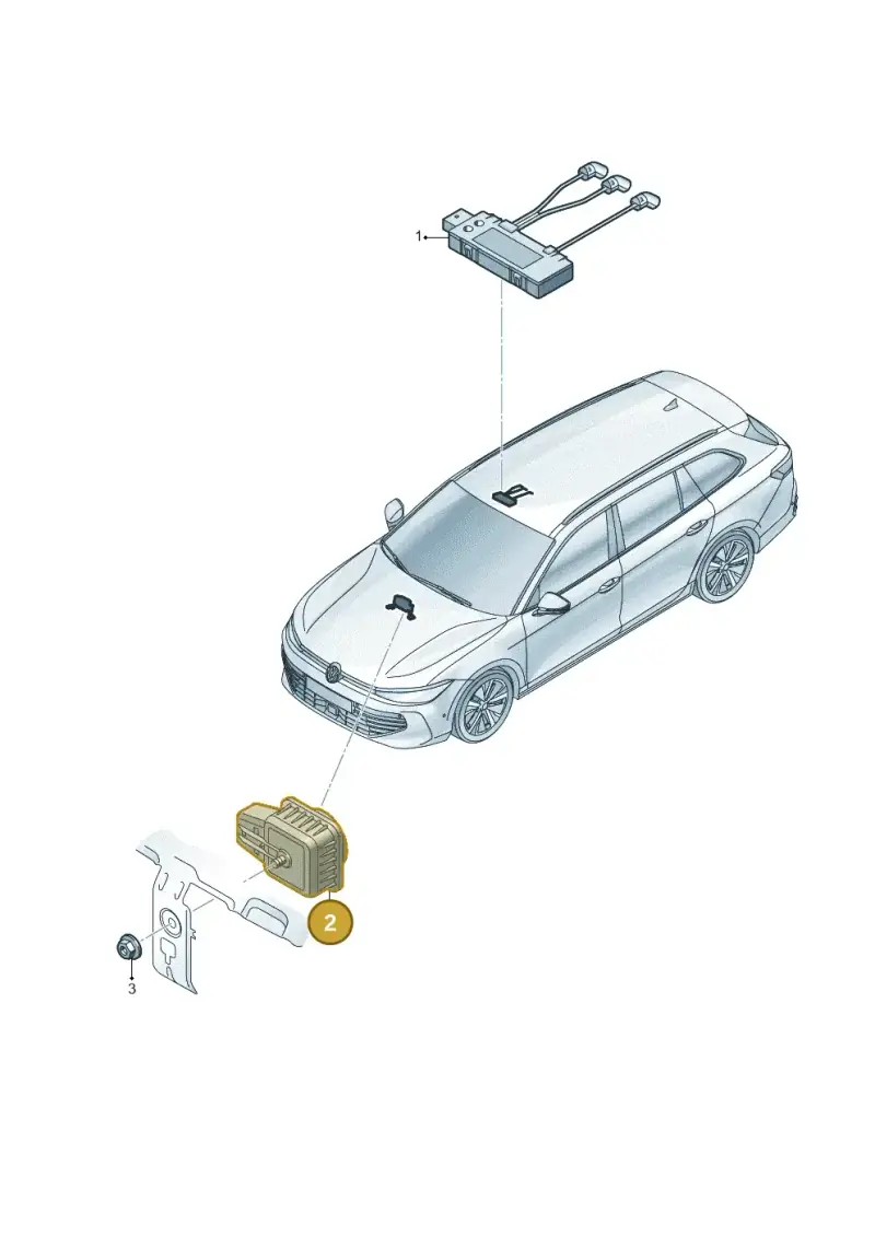 5Q0951605B — Volkswagen Passat estate (2023-) diagram 3j0951020, position 2