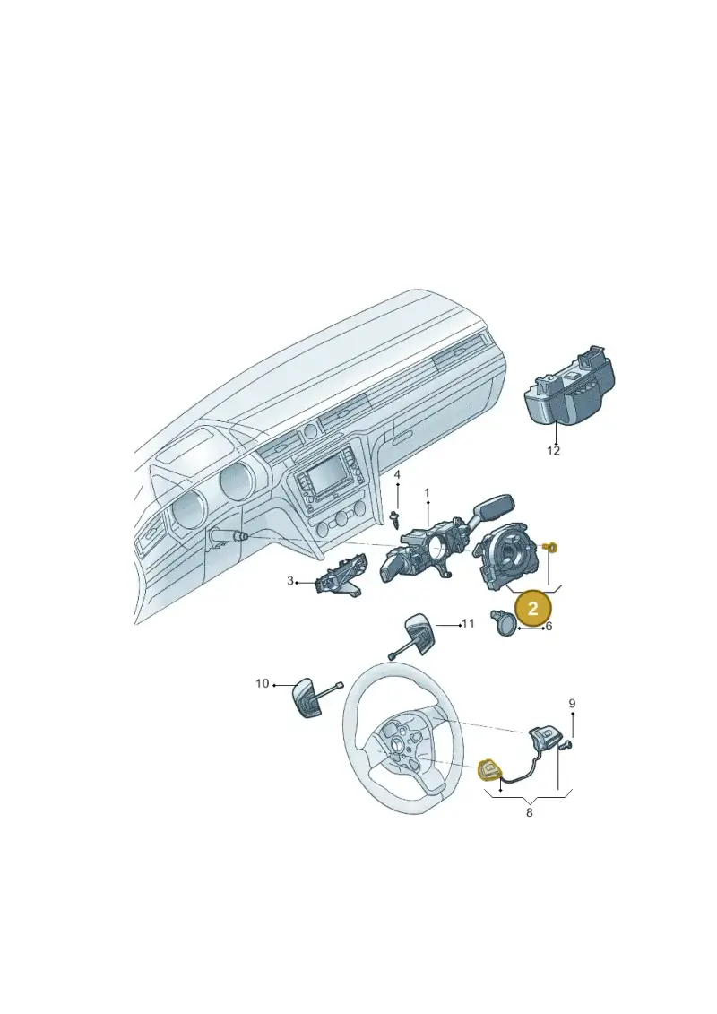 5Q0953549D — Volkswagen Teramont (2016-2021) diagram 588953500, position 2