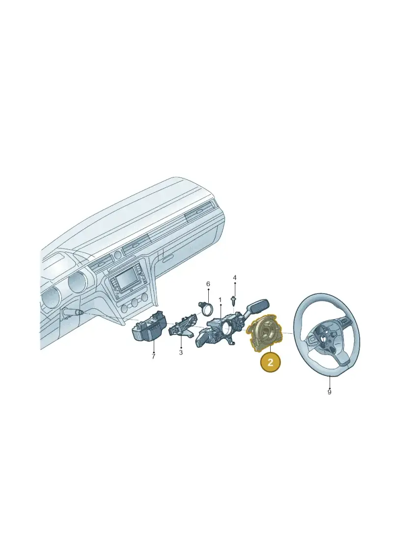 5Q0953549D — Volkswagen Passat (2018-2022) diagram 589953500, position 2
