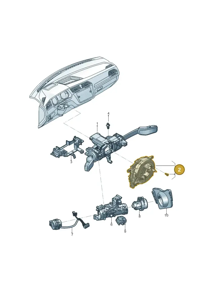 5Q0953549D — Volkswagen Tiguan 2.0 4Motion (2017-2024) diagram 833953500, position 2