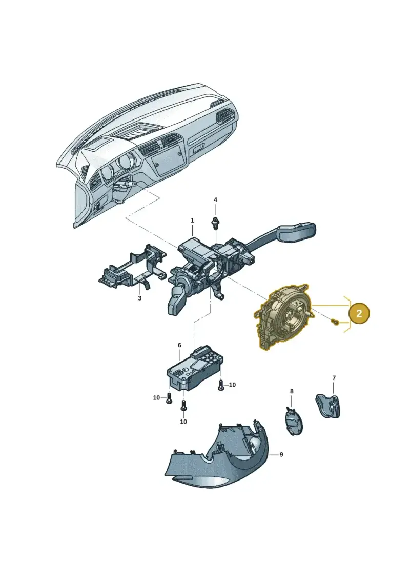 5Q0953549D — Volkswagen Tiguan 2.0 4Motion (2017-2024) diagram 833953055, position 2