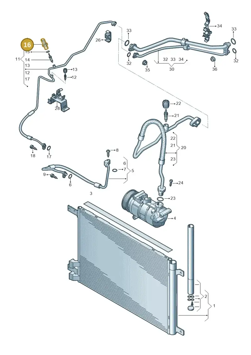 5Q0959126B — Volkswagen Multivan (2021-) diagram 7t0260400, position 16