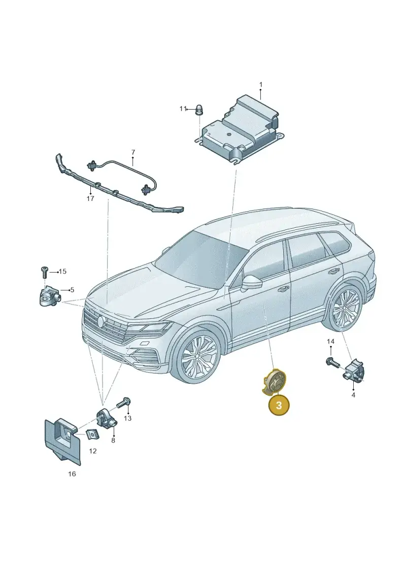 5Q0959354A — Volkswagen Touareg (2017-2023) diagram 439959030, position 3