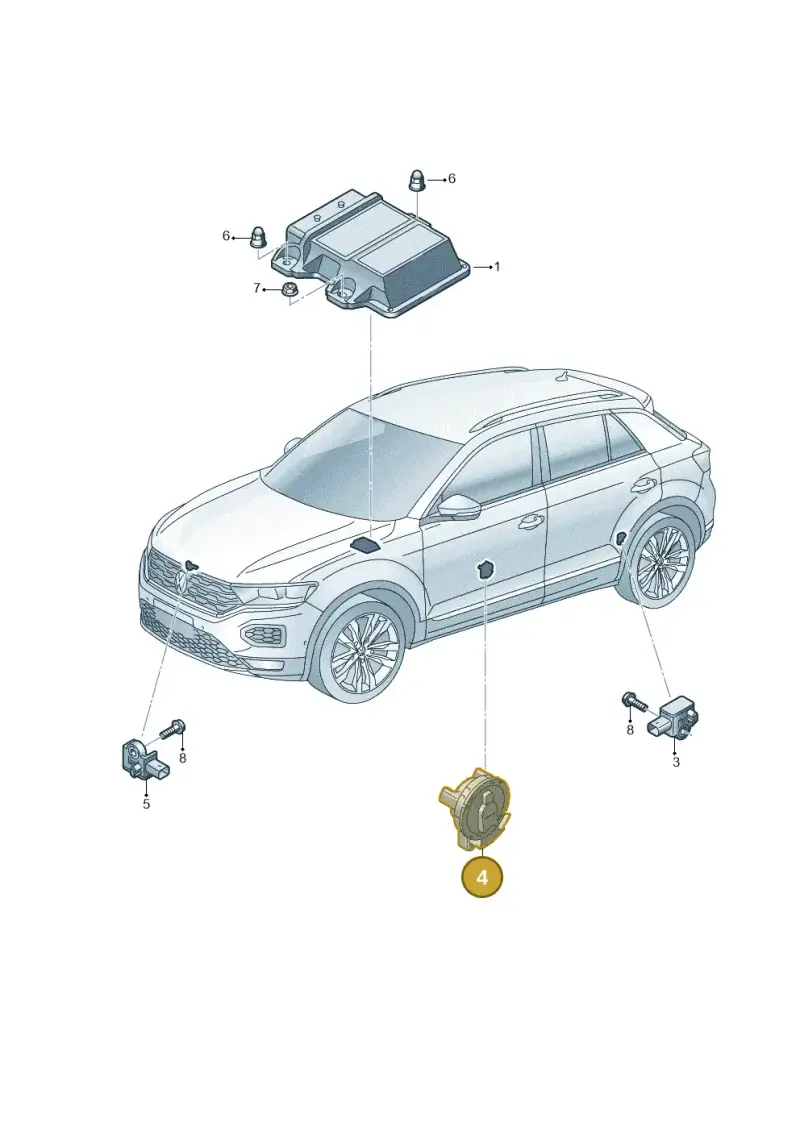 5Q0959354A — Volkswagen T-Roc BlueMotion (2017-2024) diagram 813959300, position 4