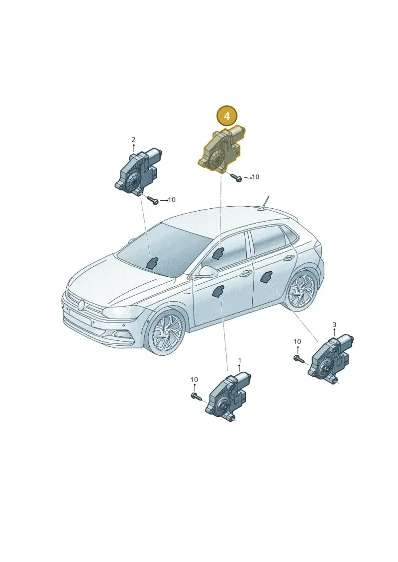 5Q0959408D — Volkswagen Polo 1.0 BlueMotion (2017-2024) diagram 837959100, position 4