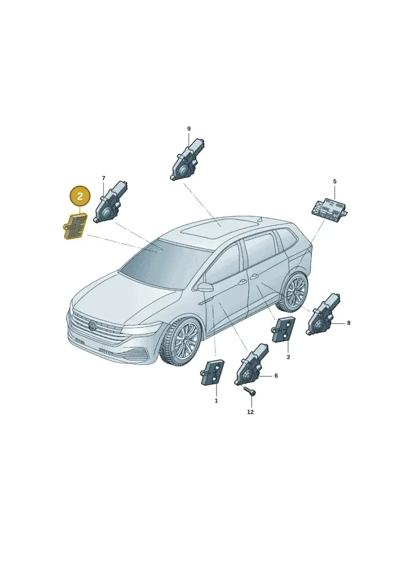 5Q0959592L — Volkswagen B-Main SUV (2022-) diagram 30d959150, position 2
