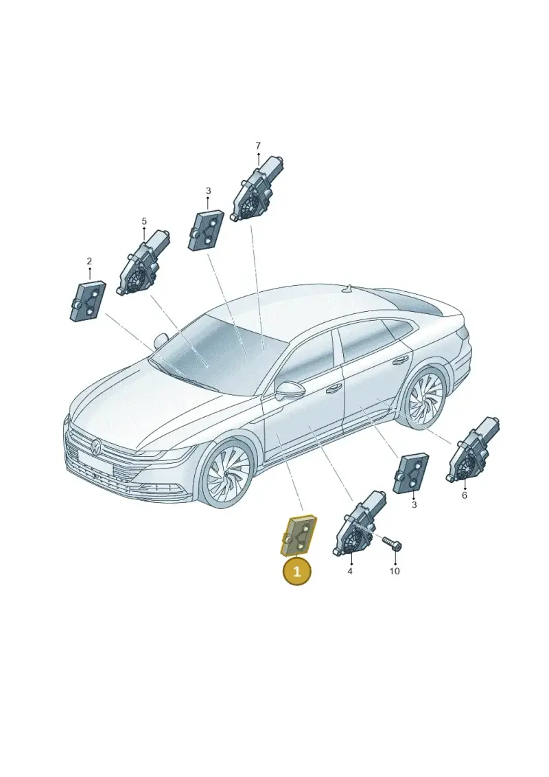 5Q0959592L — Volkswagen Arteon (2017-2023) diagram 828959100, position 1