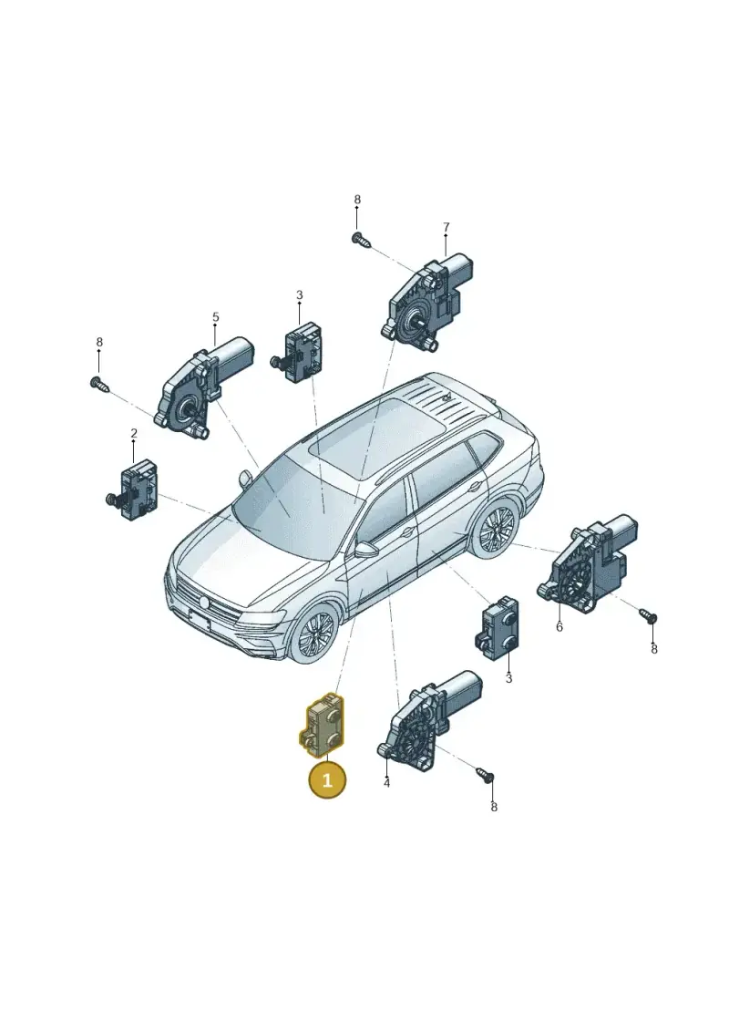 5Q0959593K — Volkswagen Tiguan 2.0 4Motion (2017-2024) diagram 833959100, position 1