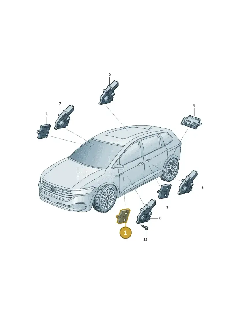 5Q0959593L — Volkswagen B-Main SUV (2022-) diagram 30d959150, position 1