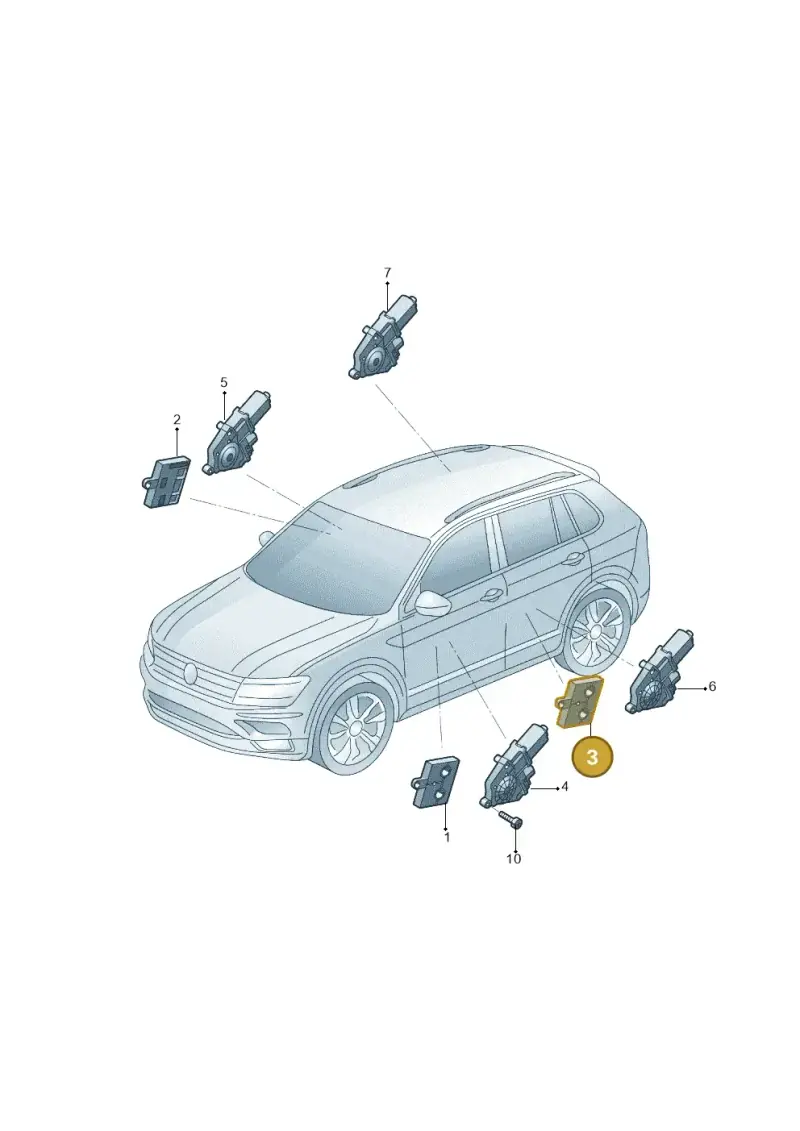 5Q0959595L — Volkswagen Lamando (2021-) diagram 519959150, position 3