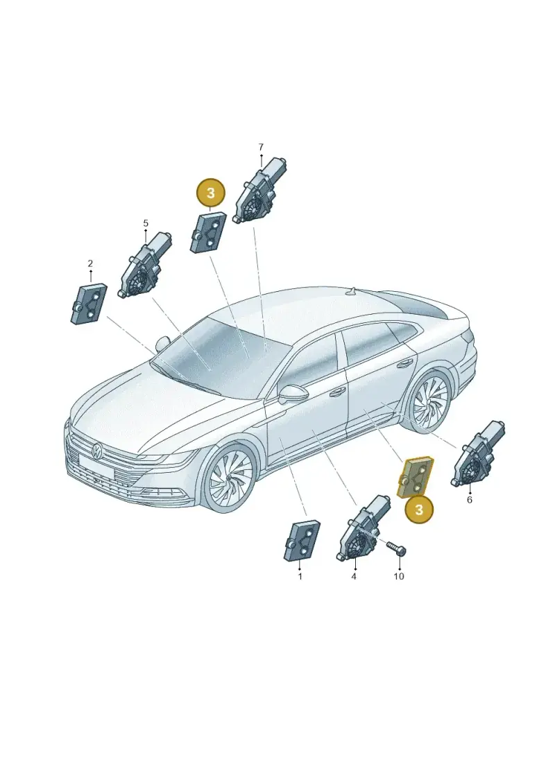 5Q0959595L — Volkswagen Arteon (2017-2023) diagram 828959100, position 3