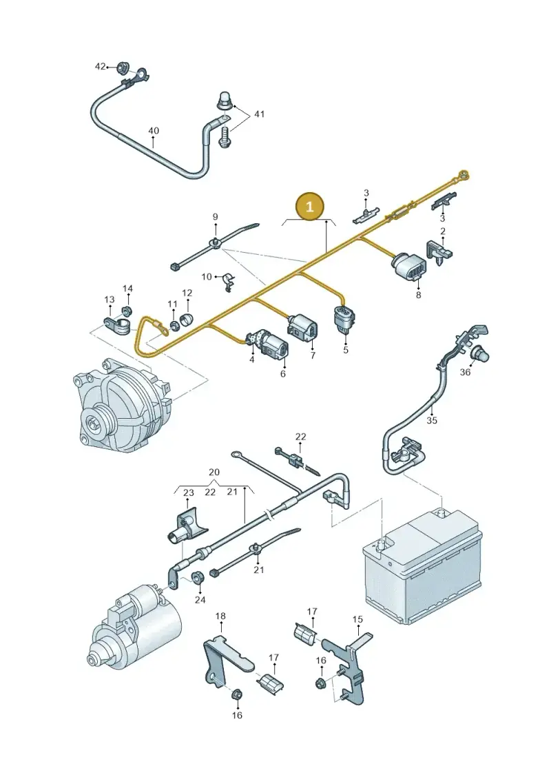 5Q0971230LP — Volkswagen T-Roc convertible 1.5 (2019-2024) diagram 813971010, position 1