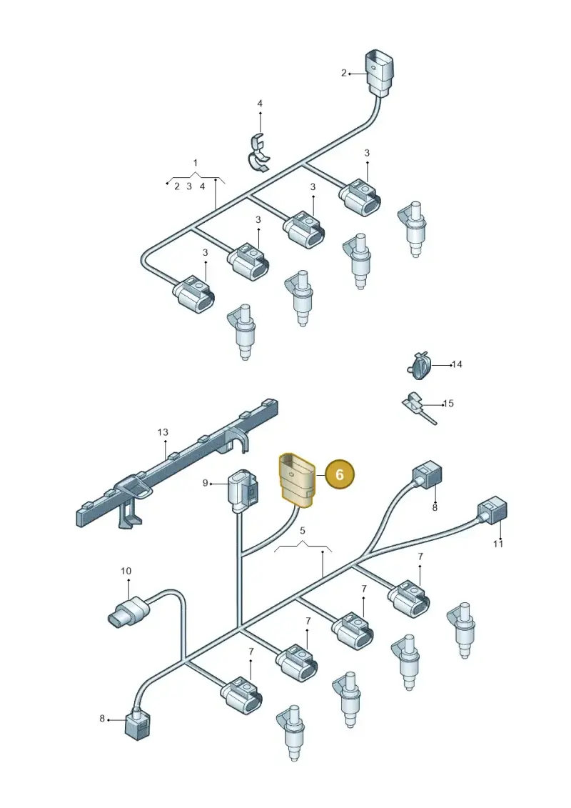 5Q0971499 — Volkswagen Teramont (2021-2023) diagram 809971170, position 6