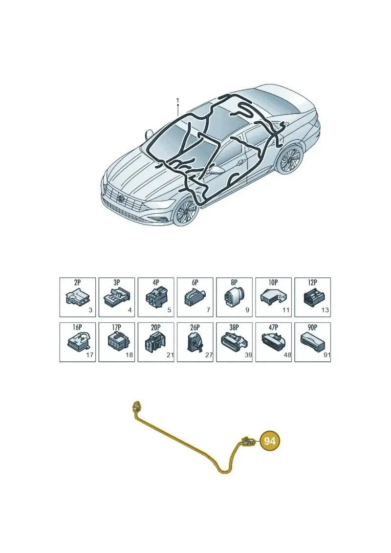 5Q0971592A — Volkswagen Jetta 1.4 (2017-2024) diagram 431971820, position 94