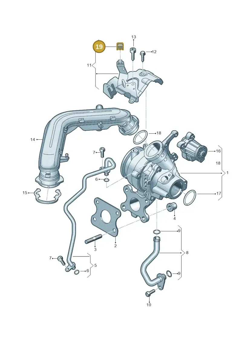 5Q0971842 — Volkswagen Taigo (2021-2024) diagram 587145211, position 19