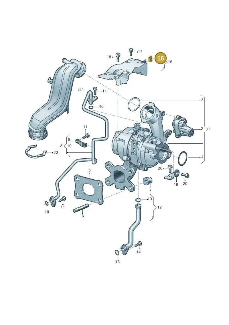 5Q0971842 — Volkswagen Multivan (2021-) diagram 813145222, position 16