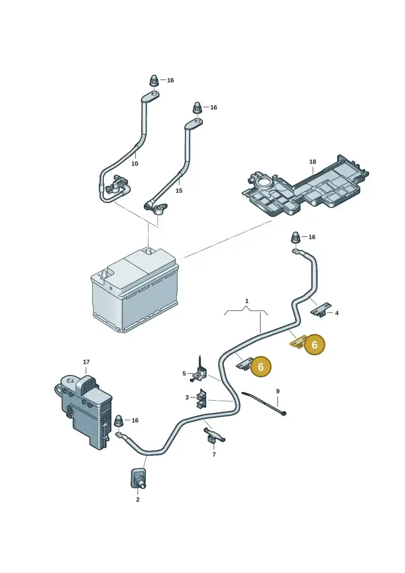 5Q0971843 — Volkswagen Multivan (2021-) diagram 7t0971150, position 6