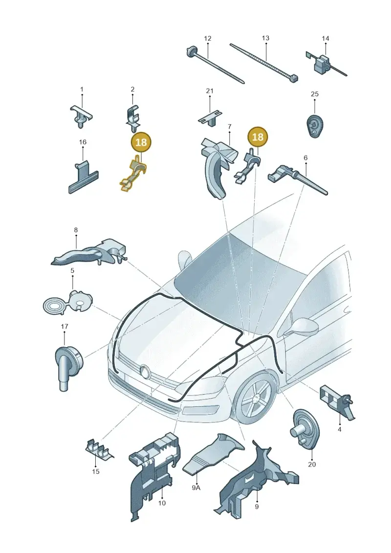 5Q0971848E — Volkswagen Lamando (2021-) diagram 852971870, position 18
