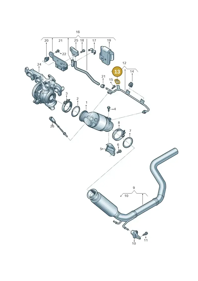 5Q0971939A — Volkswagen MAN TGE 55 (2016-2021) diagram 806253200, position 13
