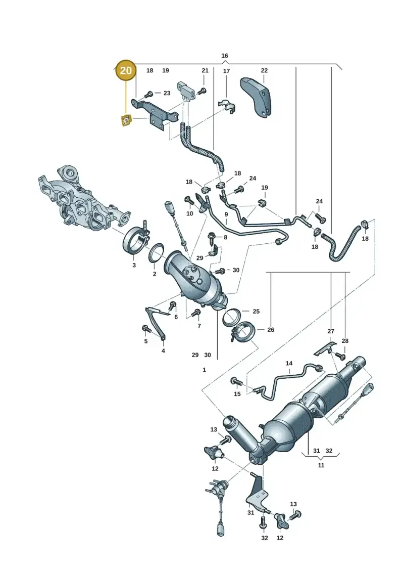 5Q0971939A — Volkswagen Transport. multivan (2019-2024) diagram 7em253070, position 20