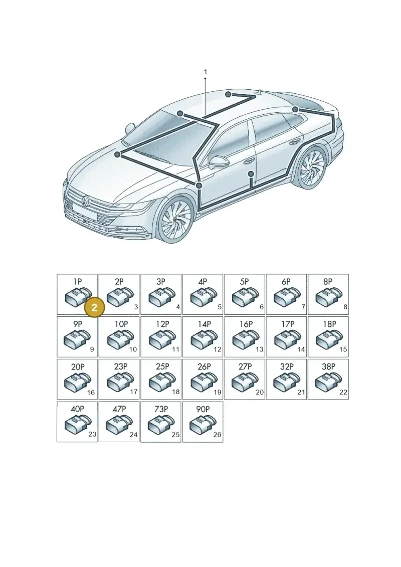 5Q0971990A — Volkswagen Arteon (2017-2023) diagram 828971900, position 2