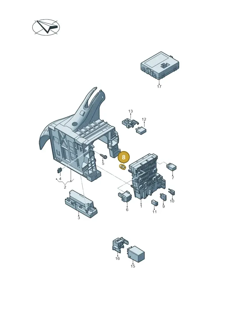 5Q0971990A — Volkswagen Tiguan 2.0 4Motion (2016-2024) diagram 884937000, position 8
