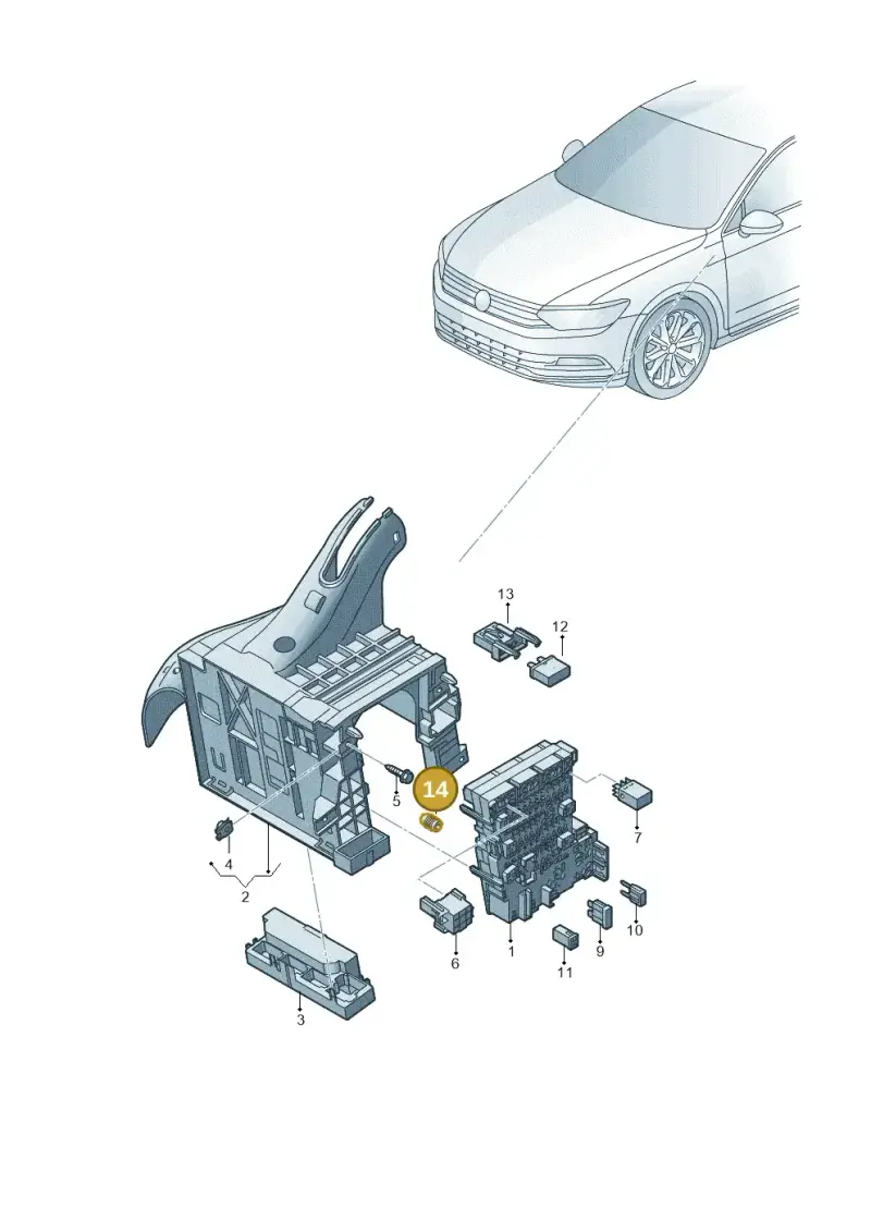 5Q0971990 — Volkswagen Passat estate (2023-) diagram 793937000, position 14