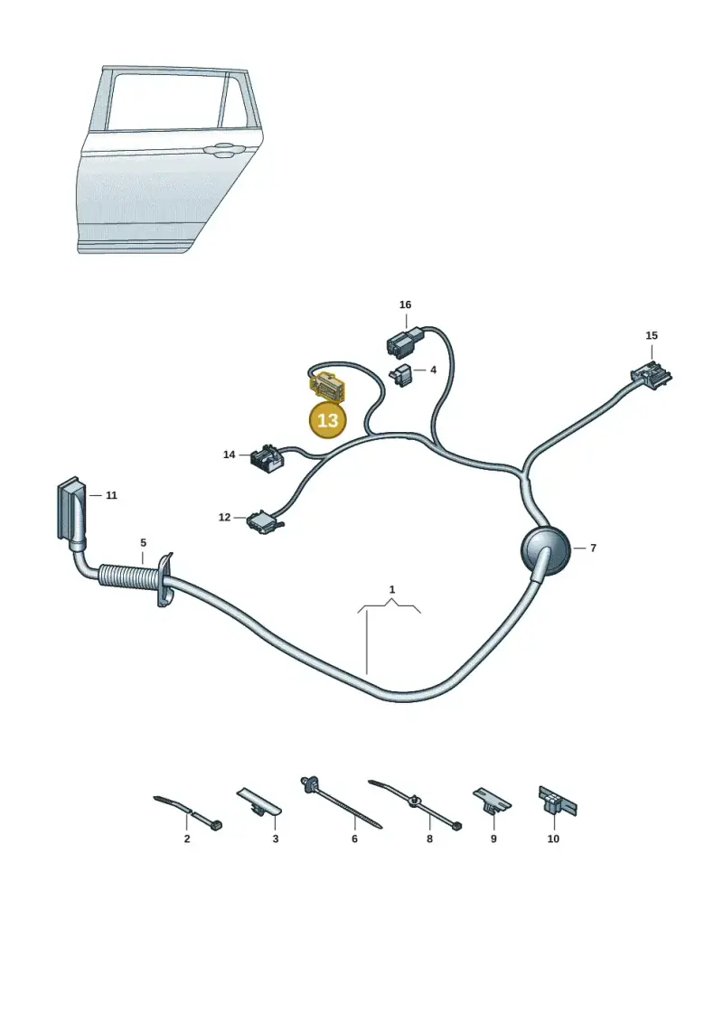 5Q0972703A — Skoda Enyaq (2020-2021) diagram 10a972037, position 13