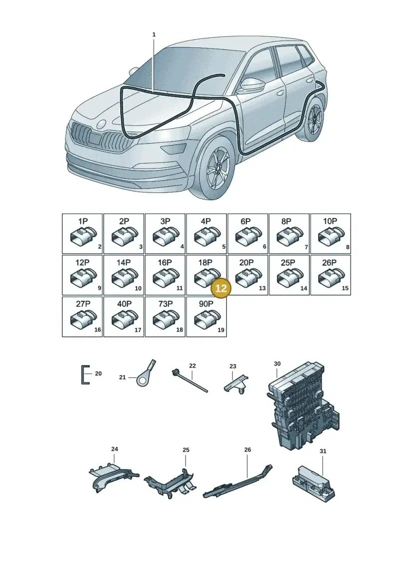 5Q0972718 — Skoda Kodiaq (2018-2022) diagram 804971087, position 12