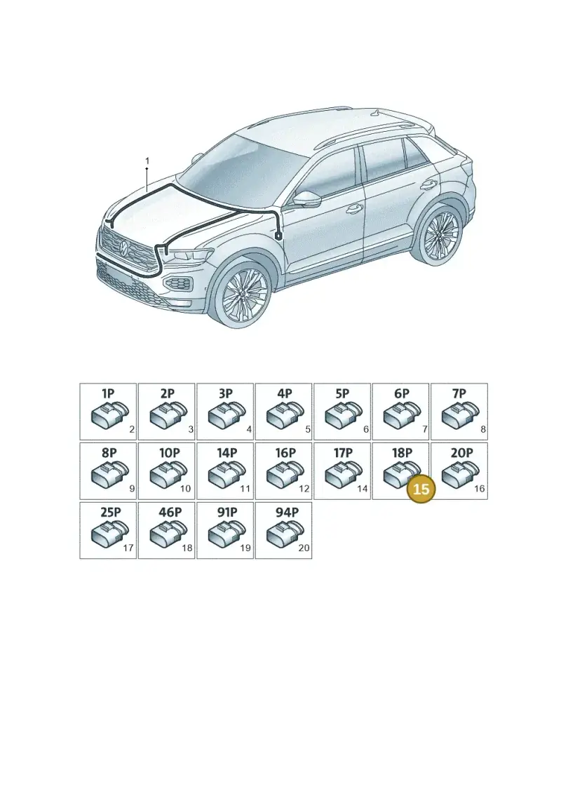 5Q0972718 — Volkswagen T-Roc (2017-2025) diagram 813971800, position 15