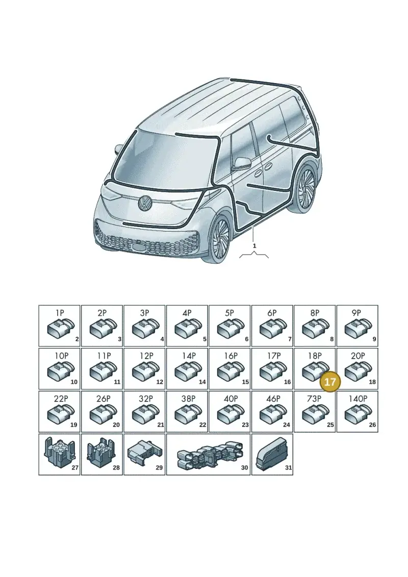 5Q0972718A — Volkswagen ID.Buzz (2022-) diagram 15a972000, position 17