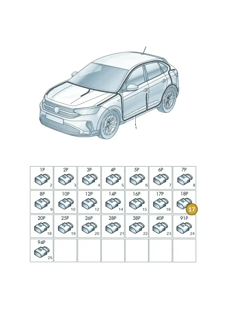 5Q0972718 — Volkswagen Taigo (2021-2025) diagram 2f0971081, position 17