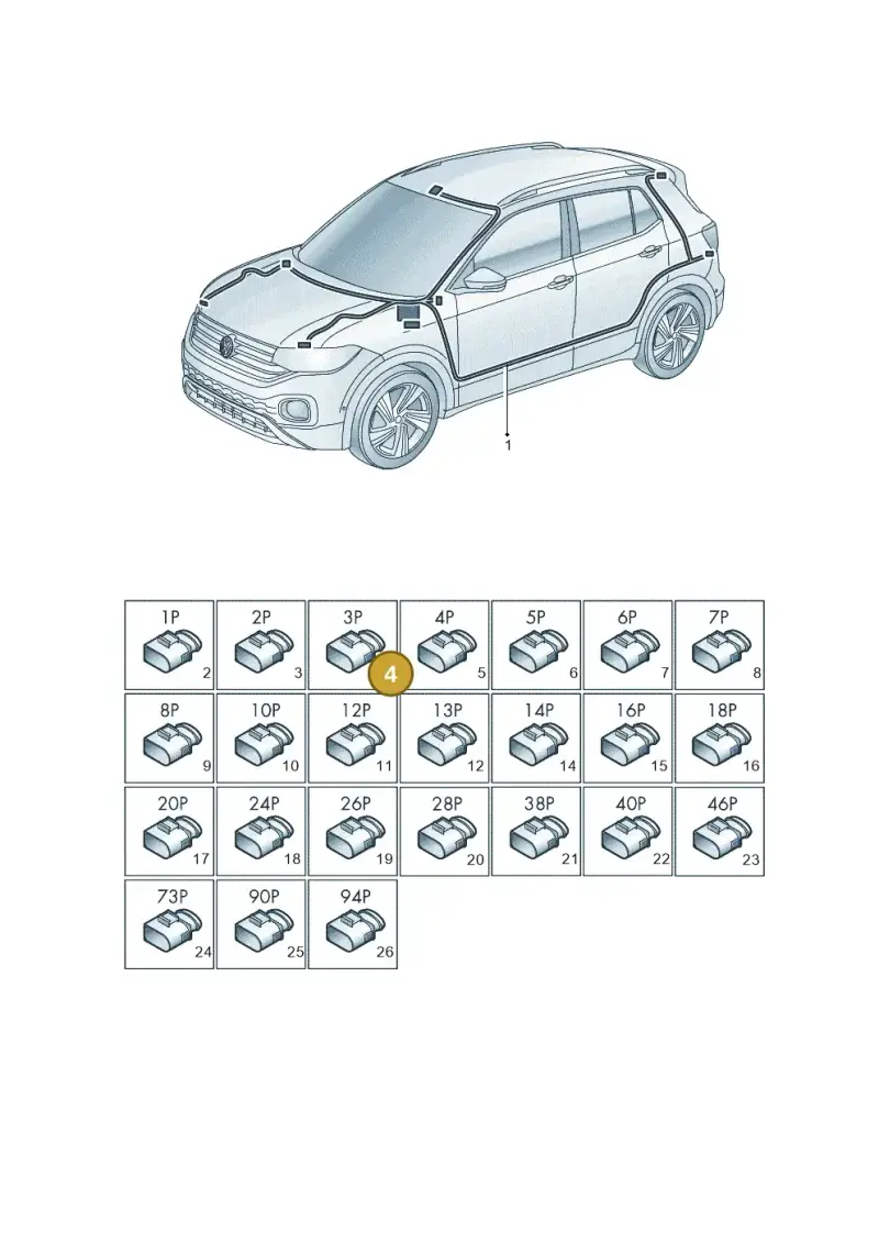 5Q0972723A — Volkswagen T-Cross 1,0 (2018-2024) diagram 587971080, position 4