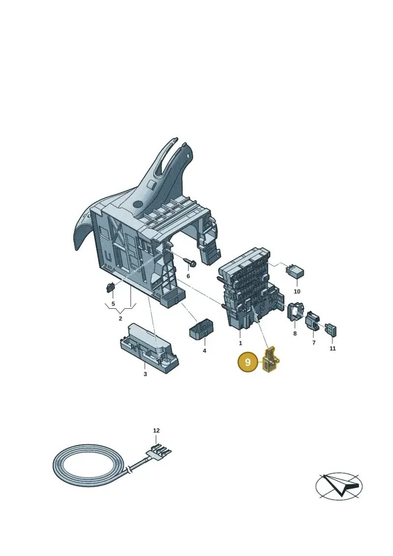 5Q0972752 — Volkswagen Taigo (2021-2024) diagram 2f0937000, position 9