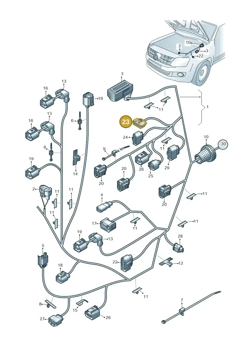 5Q0973737 — Volkswagen Amarok twin cab (2022-) diagram 894971810, position 23