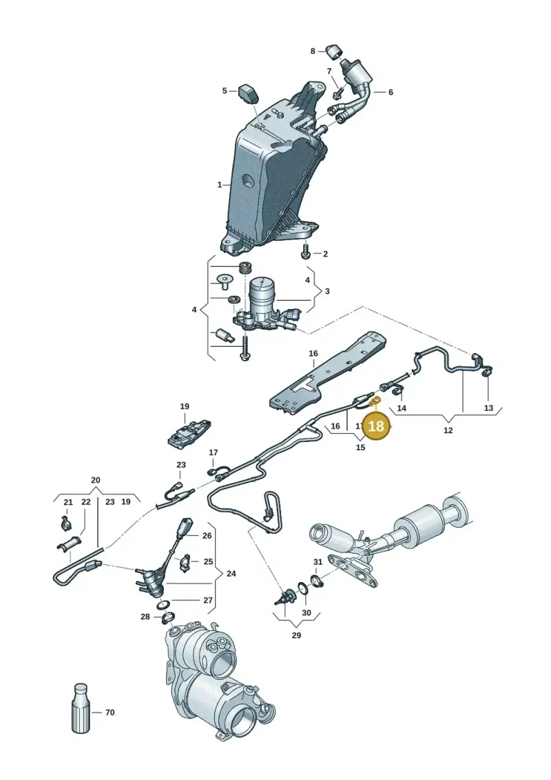 5Q0973802 — Volkswagen Caddy Maxi Kombi (2020-2024) diagram 2ka253100, position 18
