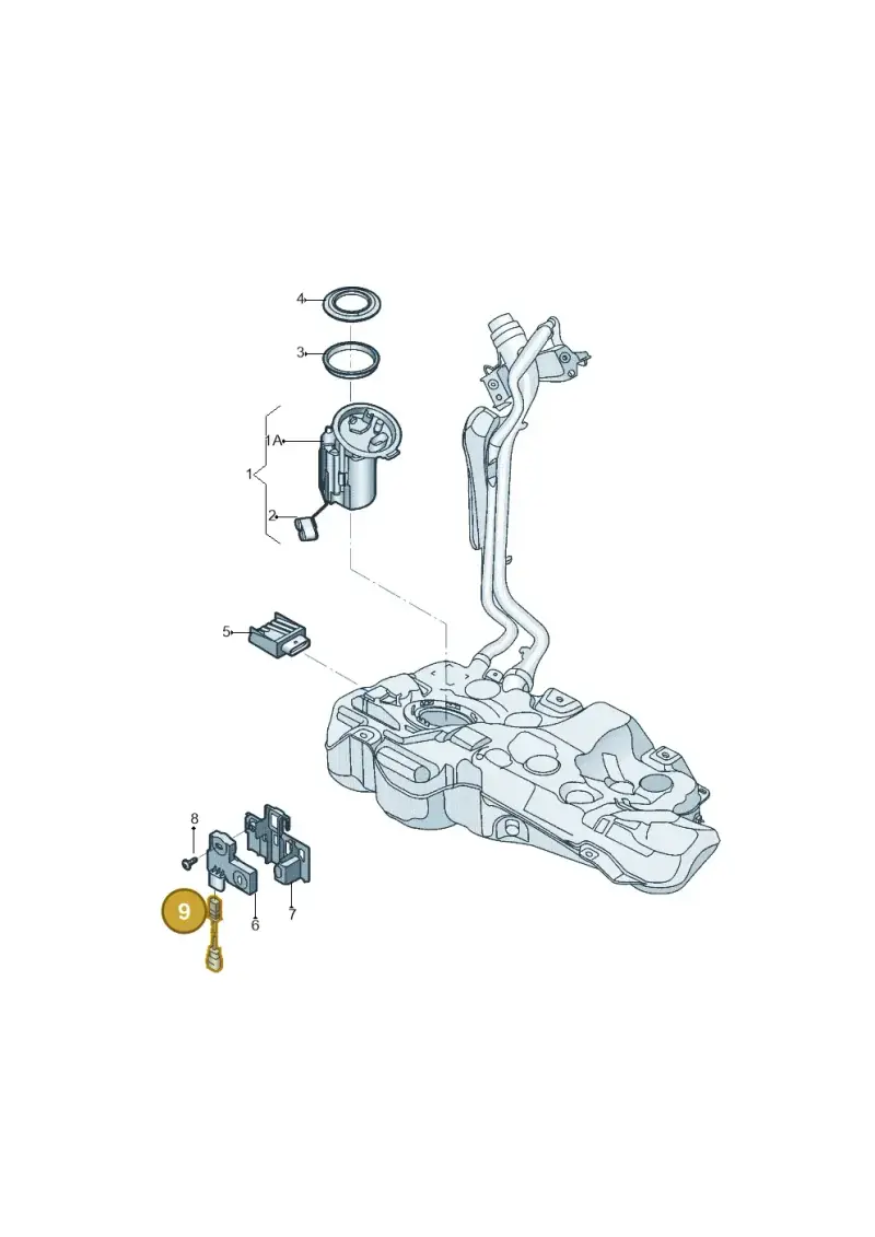 5Q0998411A — Volkswagen Golf Estate 1.4 (2014-2017) diagram 796919030, position 9
