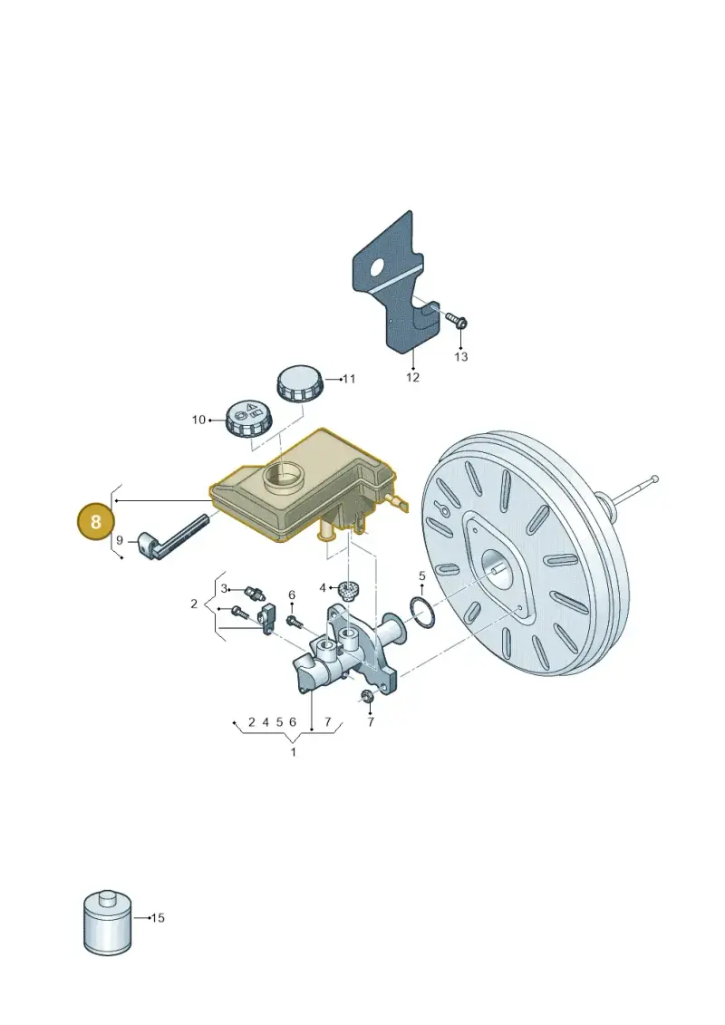 5Q1611301G — Volkswagen Taos 1.4 (2021-2023) diagram 890611110, position 8