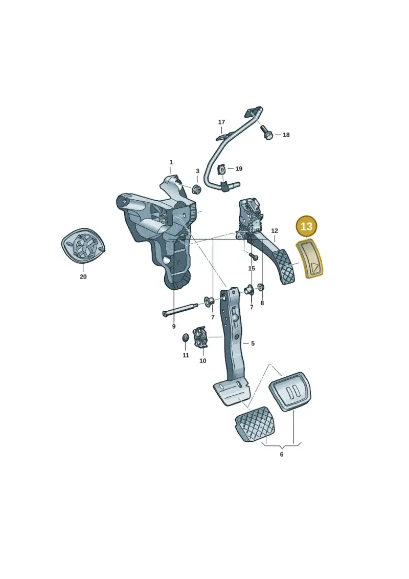 5Q1721647A — Volkswagen Taigo (2021-2024) diagram 2f0721500, position 13
