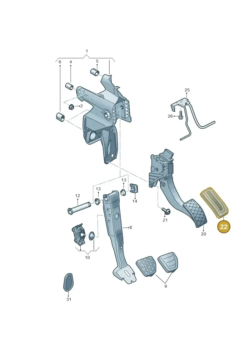 5Q1721647A — Volkswagen T-Roc convertible 1.5 (2019-2024) diagram 828721600, position 22