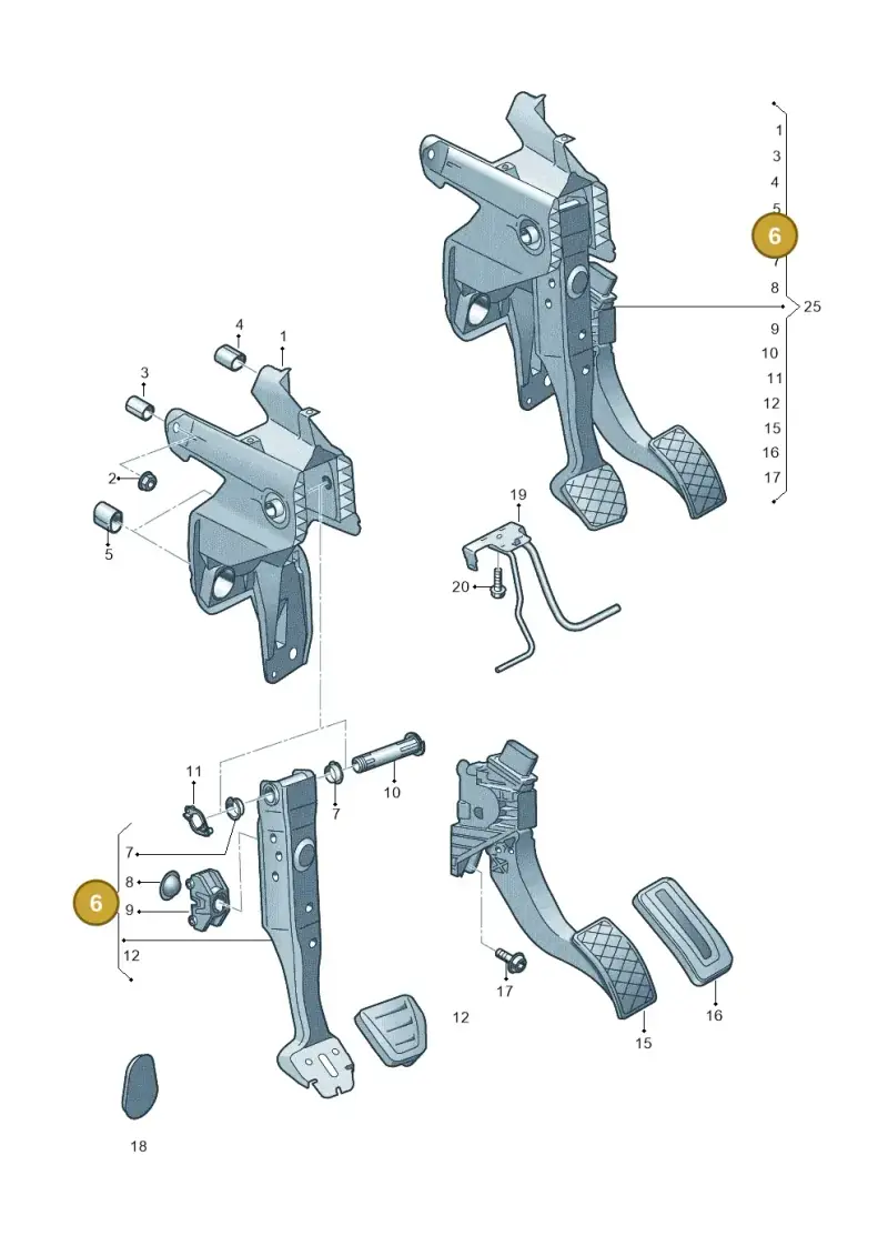 5Q1723142E — Volkswagen Touran 2,0 BlueMotion (2015-2024) diagram 793721610, position 6