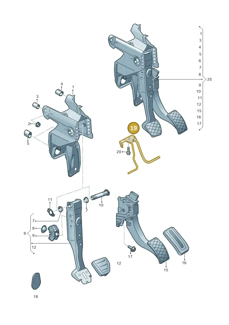 5Q1723913F — Volkswagen E-Golf (2014-2021) diagram 793721610, position 19