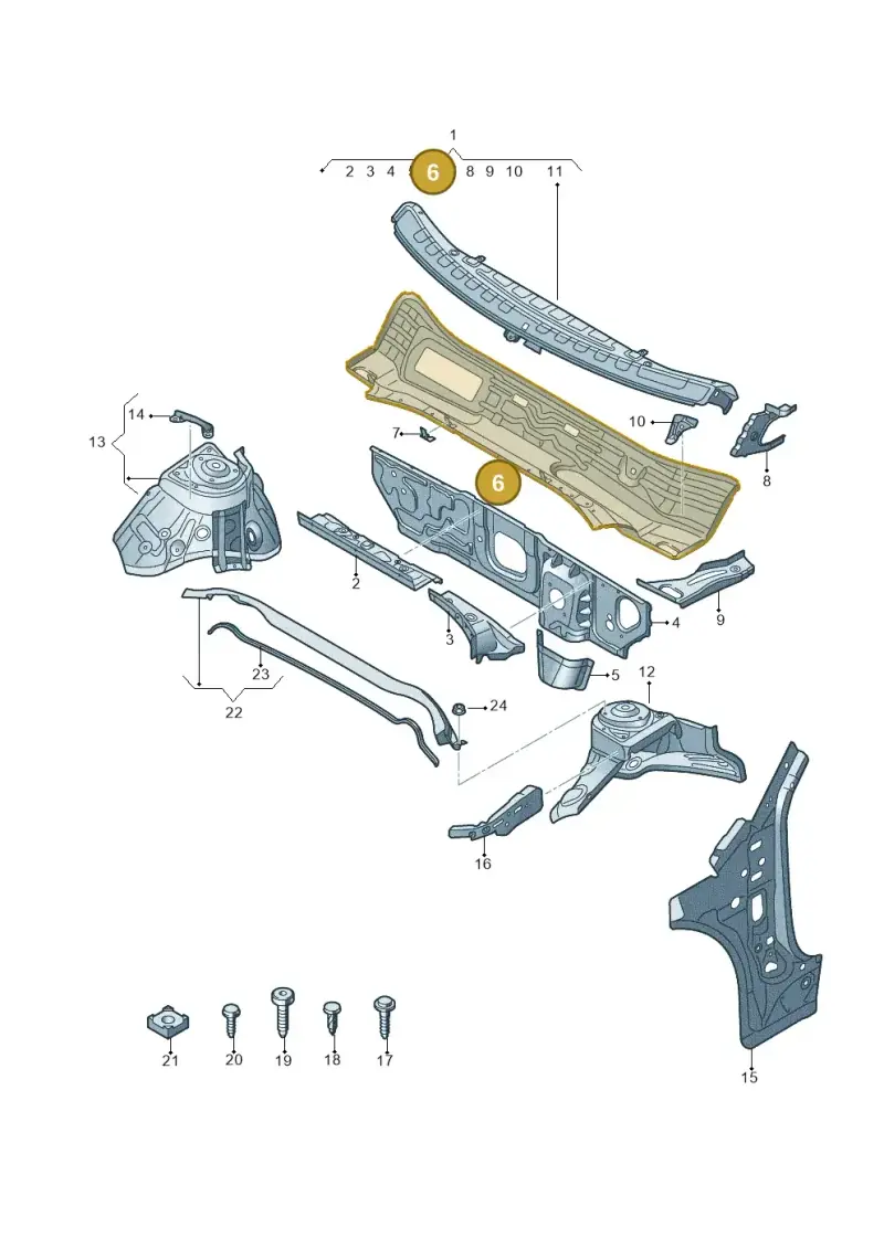 5Q1805265 — Audi TT RS (2016-2023) diagram 850805500, position 6