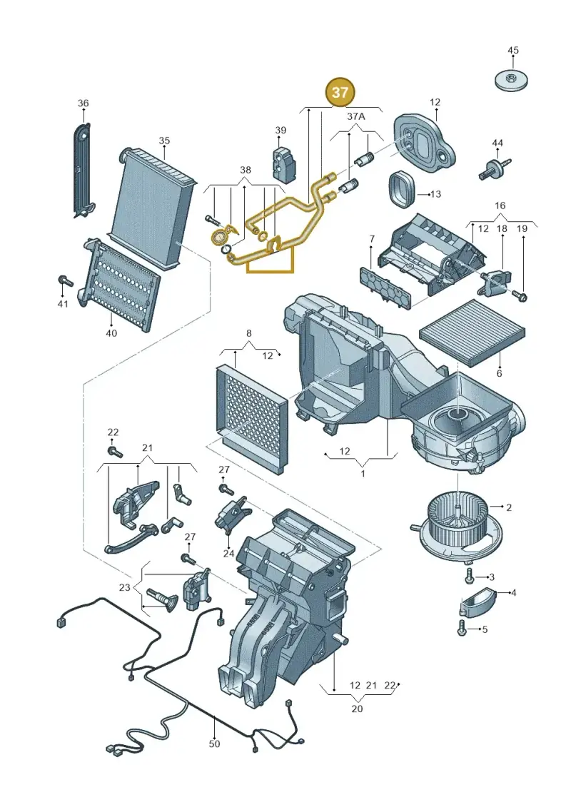 5Q1819857A — Volkswagen Caddy Maxi Kombi (2020-2024) diagram 746819100, position 37